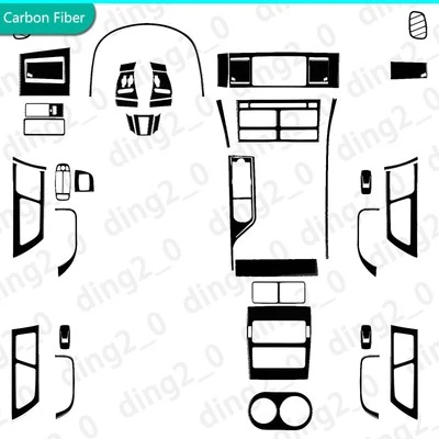 48 peças kits preto brilhante para piano capa completa acabamento interior para Jaguar XF X250 07–11 - Imagem 1 de 4