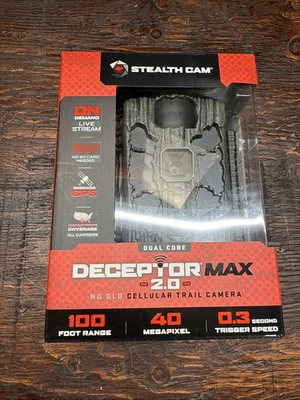 Stealth Cam Deceptor Max 2.0 No Glo Trail Camera STC-DCPTRX2 40MP | 8530 - Image 1 of 2