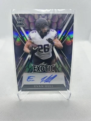 2023 Leaf Exotic Rookie Football - Evan Hull Rc BA-EH3 2/2 Dragon - Image 1 of 2
