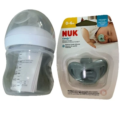 1ct Philips Avent Natural Baby Bottles with NUK Silicone Pacifier. NEW - Image 1 of 3