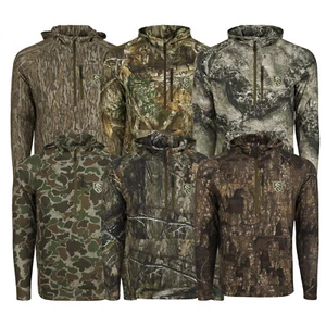 NON-TYPICAL DRAKE WATERFOWL BOWHUNTERS GRID FLEECE BREATHELITE HOODED SWEATSHIRT - Picture 1 of 7