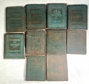 Antique Little Leather Library Books Redcroft Edition Lot of 10 sku-1 - Picture 1 of 8