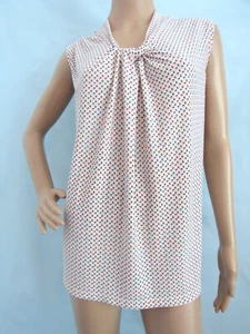 TALBOTS Taglia 3X Maglione Maglia Senza Maniche Beige/Multi Geometrica - Foto 1 di 4