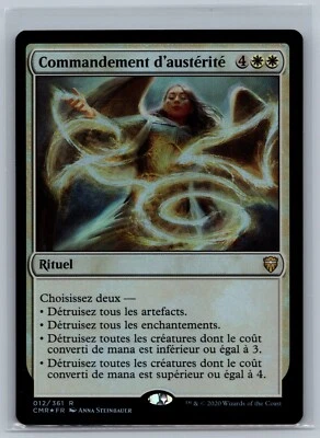 Magic MTG FRENCH Commander Legends Austere Command #012/361 Foil TCG CCG - Image 1 of 2