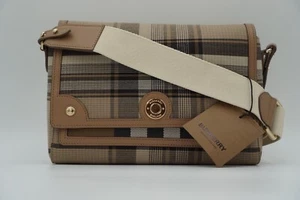 Burberry Canvas Messenger Bag Medium - Brown Crossbody Bag Made In Italy - Picture 1 of 16
