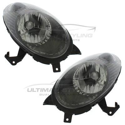 Faros para Nissan Micra K12 2003-2007 faros interiores negros izquierda y derecha Foto 1 de 4