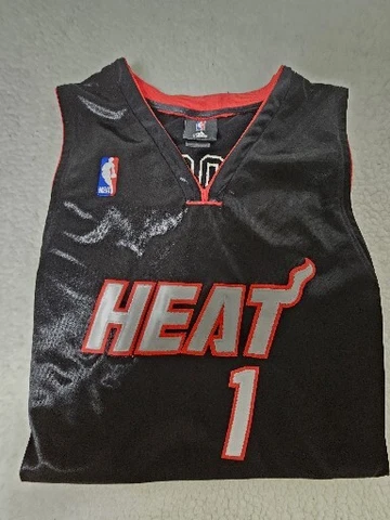 Chris Bosh Miami Heat Jersey Adidas Adult Size 52 Black Red NBA Cover