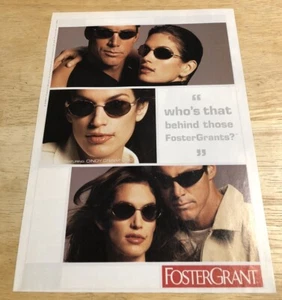 2001 CINDY CRAWFORD für FOSTER GRANTS - Vintage Magazinanzeige - Bild 1 von 1