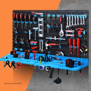 Giantz 108 Storage Bin Rack Wall Mounted Tools Organiser Peg Wall Bench Garage - Picture 1 of 8