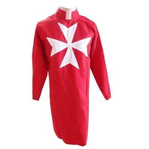 Túnica Orden de Malta - Roja con (8 puntas) Cruz de Malta Masón Masónico - Imagen 1 de 3