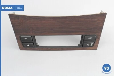 04-10 BMW E60 E61 Center Dash Seat Heating DTC PDC Button w/ Wood Molding OEM - Image 1 of 4