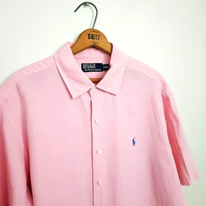 Vintage Polo Ralph Lauren Leinen/Seide Hemd Herren 2XL Preppy Freizeit Knopfleiste - Bild 1 von 10