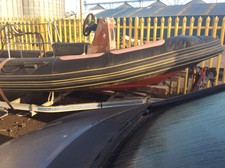 Rigid inflatable 6 metres roller coaster trailer 90 hp h