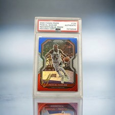 2020 Panini Prizm Pascal Siakam On Card Auto Red White Blue Prizm PSA DNA