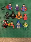 Lego Dc Comics Bundle Of Minifigures: Batman Robin Joker Superman Selection X 12