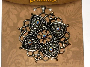 BY TONAL DUETS 1 PIECE FILLIGREE WITH CRYSTAL PENDANT - Picture 1 of 2