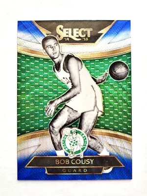 Bob Cousy Insert Courtside Blue Silver Prizm Select 14/15 Variation non-auto SP - Image 1 of 3