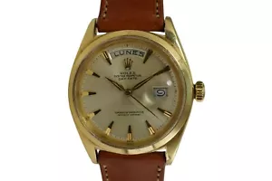 Rolex oro giallo data giorno 1802 testa quadrante originale raro c. 1961-62 - Foto 1 di 20