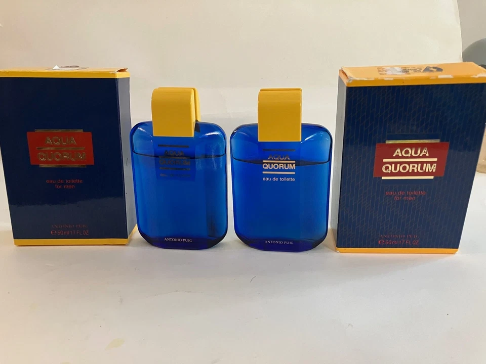 AQUA QUORUM 1,7 oz EDT Splash para hombres, 100 % AUTÉNTICO, RARO, sin violonchelo, DE COLECCIÓN Foto 1 de 1
