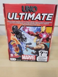 UNO Ultimate Marvel Card Game with 4 Chase Collectible Foil Cards 1st Edition - Picture 1 of 4