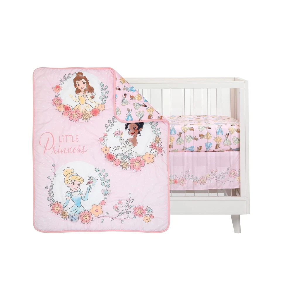 Juego de ropa de cama para cuna de bebé cordero e hiedra (LAMCR) princesas Disney, rosa, 3... Foto 1 de 1