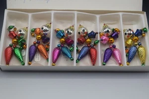 6 WIGGLE MAN GLASS ORNAMENTS Smithsonian Catalog VINTAGE Czech Republic RARE - Picture 1 of 14