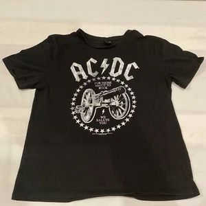 VINTAGE ACDC T SHIRT - SIZE LARGE - FOR THOSE ABOUT TO ROCK - WE SALUTE YOU - Picture 1 of 4