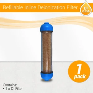 Mixed Bed Ion Exchange Resin 0 PPM Demineralization DI Filter Refillable Housing - Picture 1 of 3