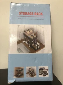 kitchen storage organizer rack FOR SPICES UTENSILS BLACK - Picture 1 of 3