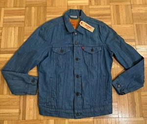 Neu Levi's Denim Jeans Trucker Jacke Herren mittelblau helle Waschung Cowboy Western - Bild 1 von 8