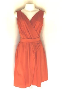 Minx by Eva Lutz Designerkleid koralle orange V-Ausschnitt Gürtel Gr. 36 / 6 neu ohne Etikett - Bild 1 von 7