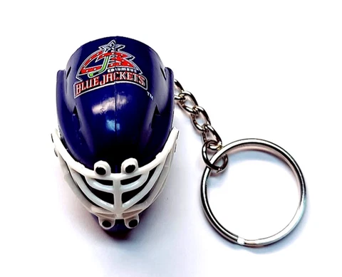 COLUMBUS BLUE JACKETS HOCKEY MINI GOALIE MASK KEYCHAIN 1.5" TALL NHL LICENSED Cover