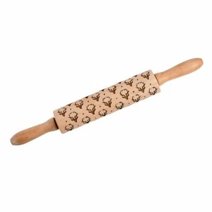 Eddingtons Rentier Geätzt Nudelwalker - Holz Zylinder für Teig - 38cm - Bild 1 von 1