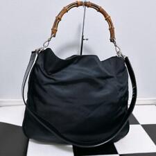 Gucci Nylon Fabric Black  2Way Handbag Size 12.2 inch Authentic