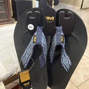 Men's Teva Reflip Flip Flop Quincy Mood Indigo Sandals Vegan Size 8 NWT $40 - Picture 1 of 6