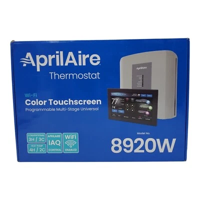 AprilAire 8920W Wi-Fi Programmable Color Touchscreen Thermostat With IAQ Control - Image 1 of 4