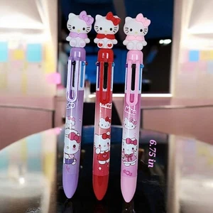 A Set Of 3 Kawaii Hello Kitty 6 Colors Gel Pen, Quick Dry, School, Office - Picture 1 of 1
