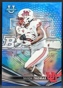 2022 Bowman's Best University Blue Parallel #69 Tavion Thomas Utah Utes /150 - Picture 1 of 2