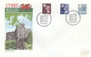 10.5p 9p 7p GB Philart Wales FDC Cardiff 1978 (144013) - Picture 1 of 1
