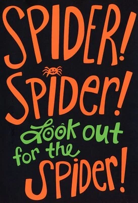 Funny Joke HAPPY HALLOWEEN Card, Look Out For The SPIDER! by Hallmark + Envelope - Image 1 of 4