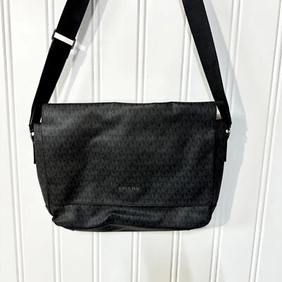 Michael Kors Men’s Cooper All Over Print Book Bag Messenger Bag In Black  - Image 1 of 4