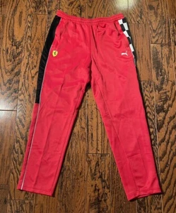 Puma Ferrari Scuderia Race MT7 Track Pants 535827 02 Red Size Large NWT $90 - Picture 1 of 9