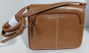 Charter Club Camel Brown Crossbody Shoulder Handbag 7" x 8" - Picture 1 of 9