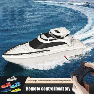 1x 2.4G Remote-controlled Boat Wireless Electric Fast Boat Boy's Water Toy 2024 - Afbeelding 1 van 17