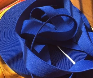 1 Yard Equestrian Elastic Belt Webbing- MOLLE 1.5 INCH Royal Blue USA Suspenders - Picture 1 of 8