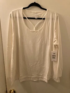 Marika Women's Jemma Long Sleeve T-Shirt Size XL 1X Marshmallow White NWT - Picture 1 of 4