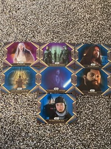 Topps STAR WARS OBI-WAN KENOBI 2x LILA & 5x blau PARALLELE KARTE Lot 2023 - Bild 1 von 2