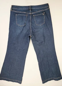 Jessica Simpson Größe 16 W Damen 32" Schrittlänge True Love weites Bein Hose Logo Jeans - Bild 1 von 16