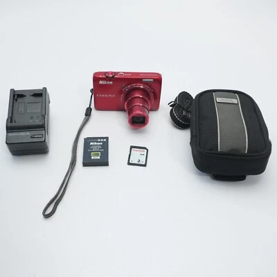 Nikon Coolpix S6300 **Red 16MP 12X Digital Camera Bundle Fully WORKING!!! - Image 1 of 4