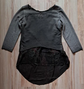 Rude Riders Shirt 3/4 Ärmel Grau Vintage Lagenlook Gr.S - Bild 1 von 6